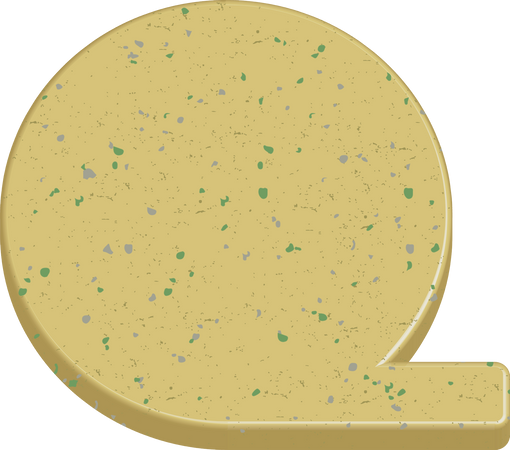 3D Speckled Flowchart Tape Data Symbol