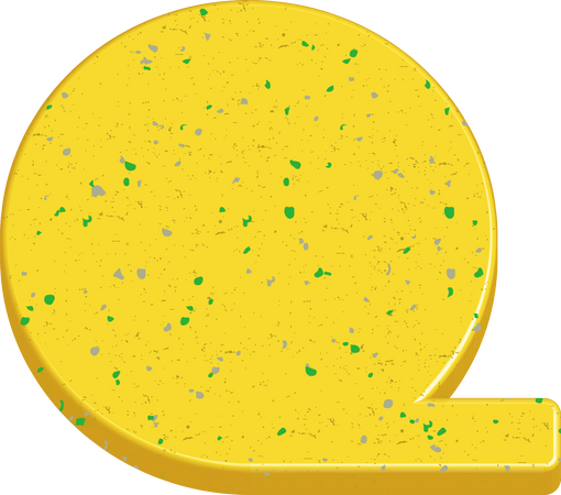 3D Speckled Flowchart Tape Data Symbol