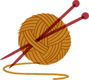 Textured Rustic Print-Inspired Yarn Ball